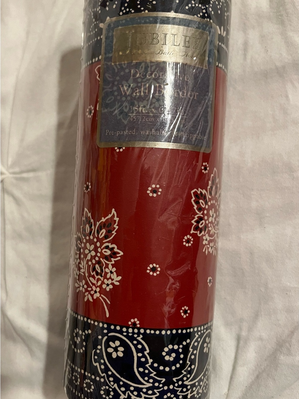 Jubilee Red & Navy Decorative Wallpaper Border